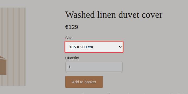 Captură a elementului de pe pagina dumneavoastră, încadrat cu roșu: O listă derulantă nu are etichetă